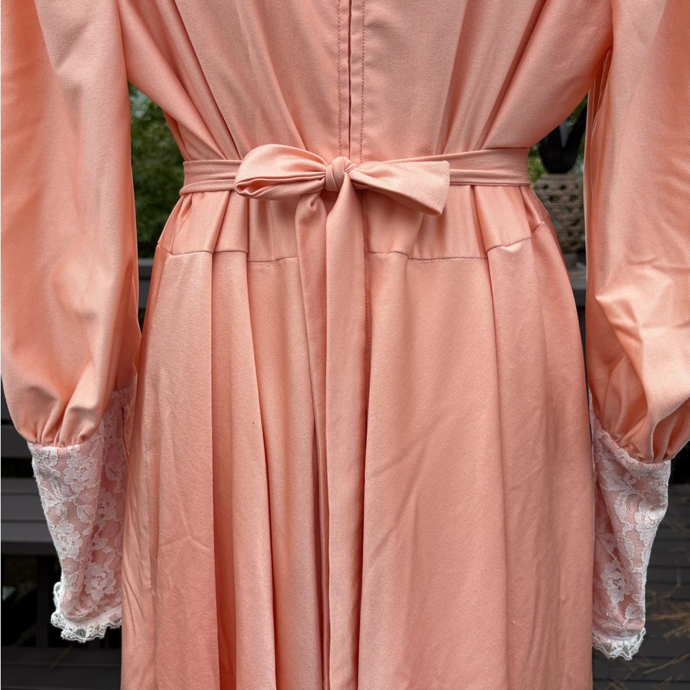 Vintage 70s Handmade Peach Gown - Picture 9 of 13